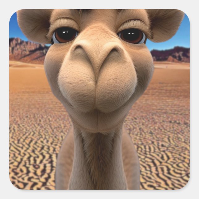 Camel Square Sticker (Front)