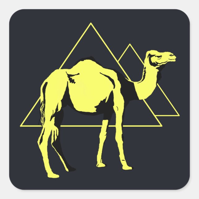 Camel Square Sticker (Front)