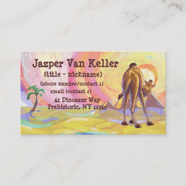 Camel Stationery Business Card (Front)