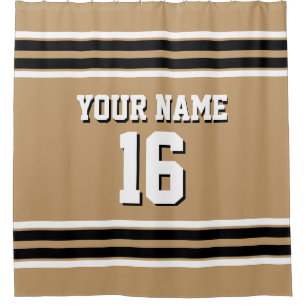 Camel Tan Black White Stripes Sports Jersey