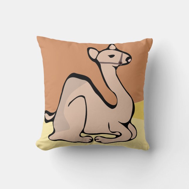 Camel Throw Pillow (Front)