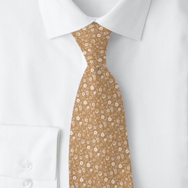 Camel Tiny Flowers Tie (Creator Uploaded)