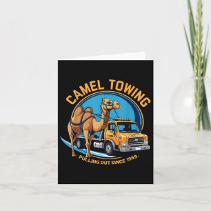 Camel Towing Design - Retro Tow Truck Graphic With Card