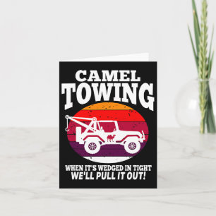 Camel Towing Fun Retro Camel Towing Fun Halloween  Card