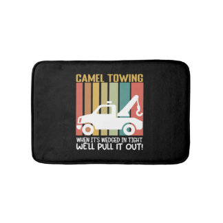 Camel Towing Retro Adult Humour Saying Halloween Bath Mat