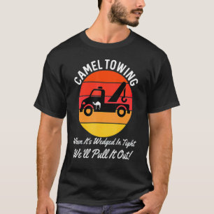 Camel Towing Retro Distressed Style Adult Humour S T-Shirt