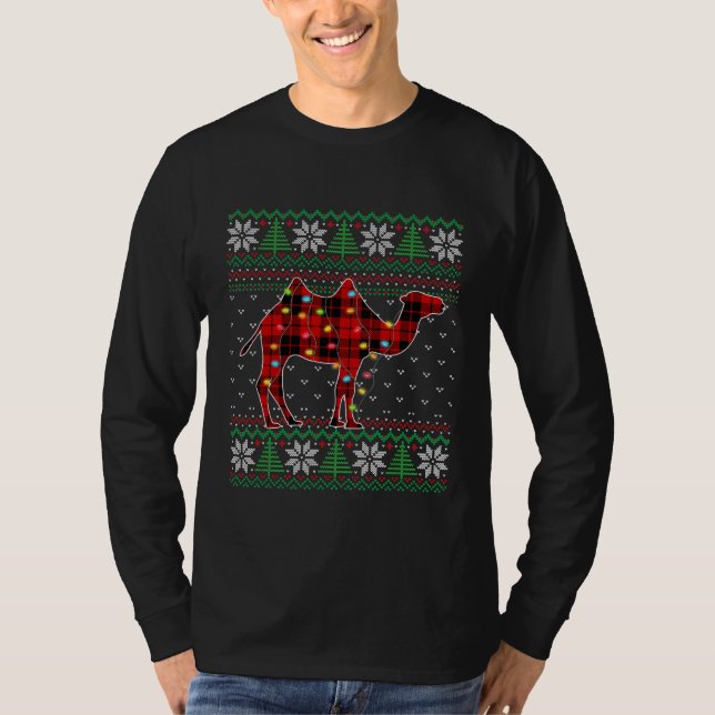 Camel Ugly Sweater Christmas Animals Lights Xmas (Front)