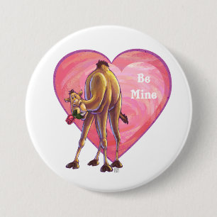 Camel Valentine's Day 3 Inch Round Button