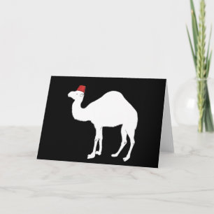 Camel Wearing A Fez Holiday Card