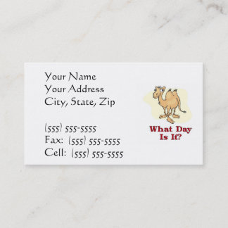 Camel - What Day Is It? Business Card