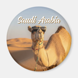 Camel with sunglasses Saudi Arabia Travel Magnet