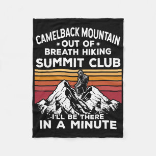 Camelback Mountain Out Of Breath Hiking Summit I'l Fleece Blanket