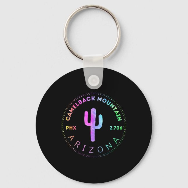 Camelback Mountain - Phoenix Arizona Climbing Hiki Keychain (Front)