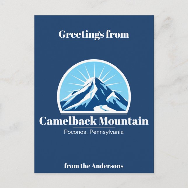 Camelback Mountain Poconos ski resort Postcard (Front)