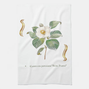Camelia blanc kitchen towel