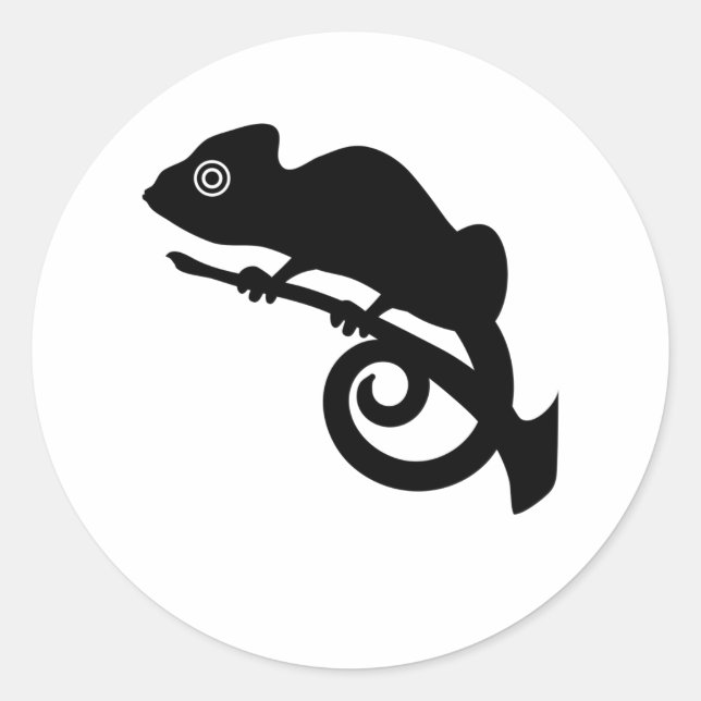 Camelion Lizard Gecko Amphibian Animal Jungle Gift Classic Round Sticker (Front)