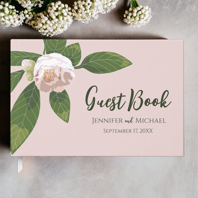 Camellia and Greenery Simple Elegant Guest Book (Camellia and Greenery Simple Elegant Guest Book)