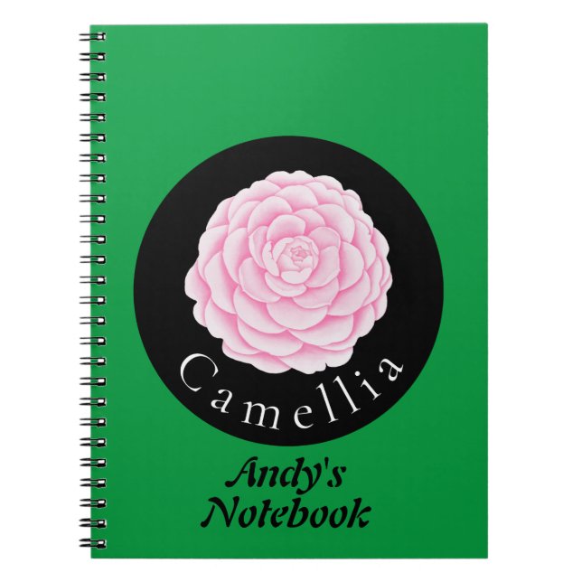 Camellia beautiful floral design notebook (Front)