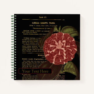 Camellia Carlotta Peloso Black Notebook