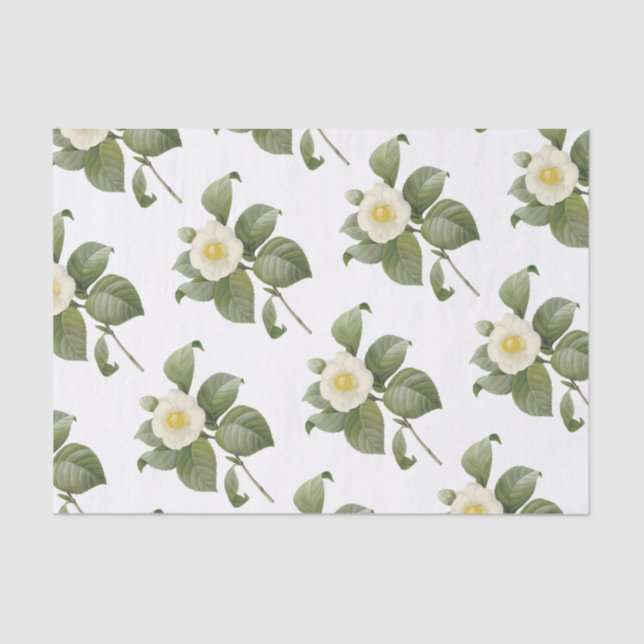 Camellia Flower Pattern Tissue Paper (Front)