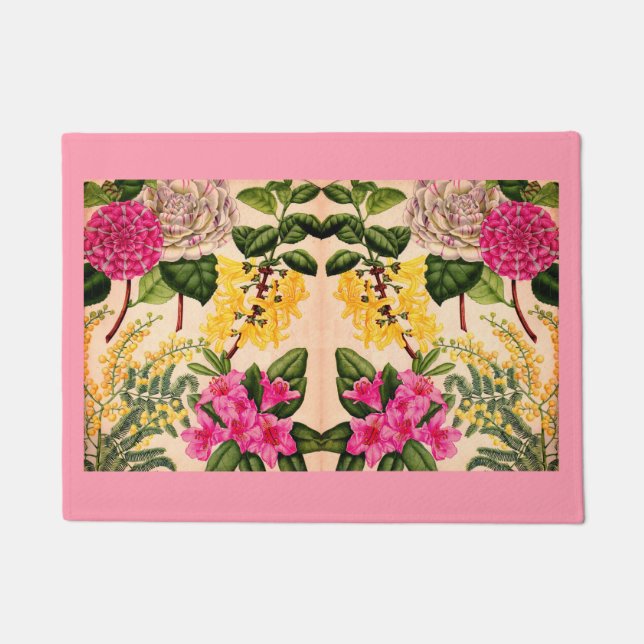 camellia, forsythia, rhododendron and acacia doormat (Front)