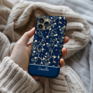 Camellia Garden Navy Blue MagSafe Résistant