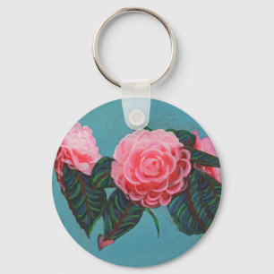 Camellia Japonica Sky Keychain