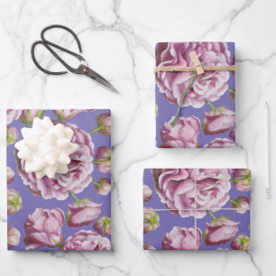 Camellia Rose Garden Flowers Wrapping Paper Sheets