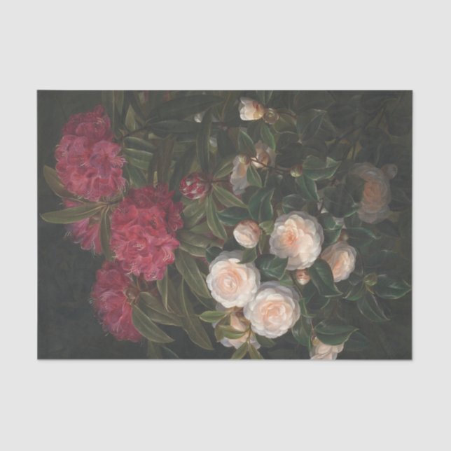 Camellias And Rhododendrons, Decoupage Tissue Paper (Front)