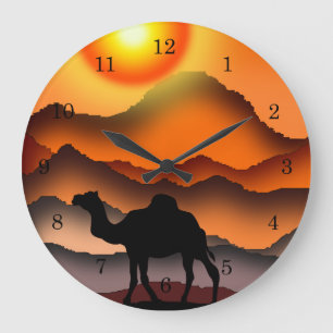Camels 4 large clock