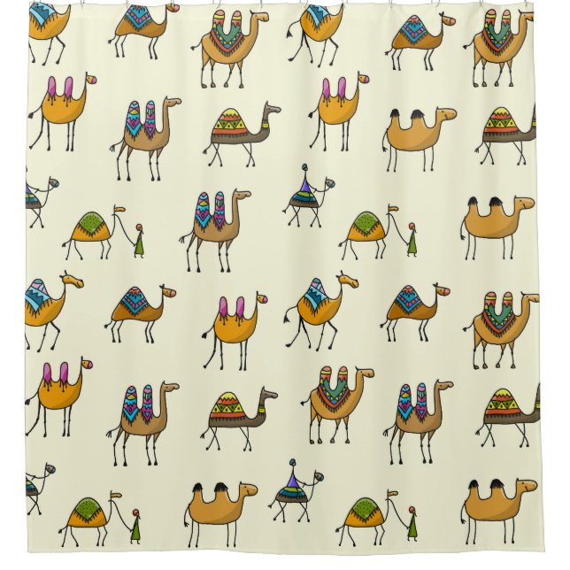 Camels Caravan Decorative Seamless Pattern (Front)