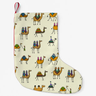 Camels Caravan Decorative Seamless Pattern Small Christmas Stocking