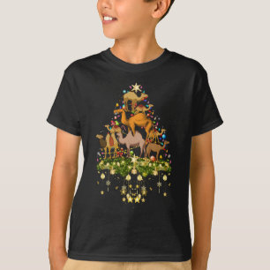 Camels Christmas Tree Lights Holiday Camel Xmas T-Shirt
