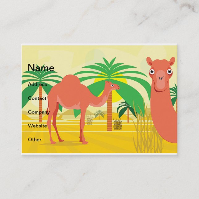 Camels illustration business card (Front)