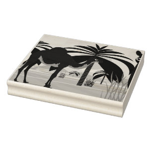 Camels illustration rubber stamp