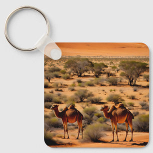 Camels In The Australian Outback, Keyring