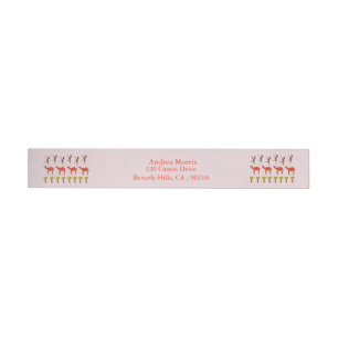 Camels, Monkeys Art Wrap Around Address Labels