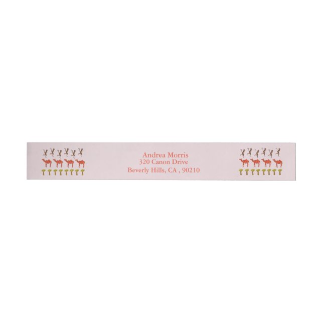 Camels, Monkeys Art Wrap Around Address Labels (Individual)