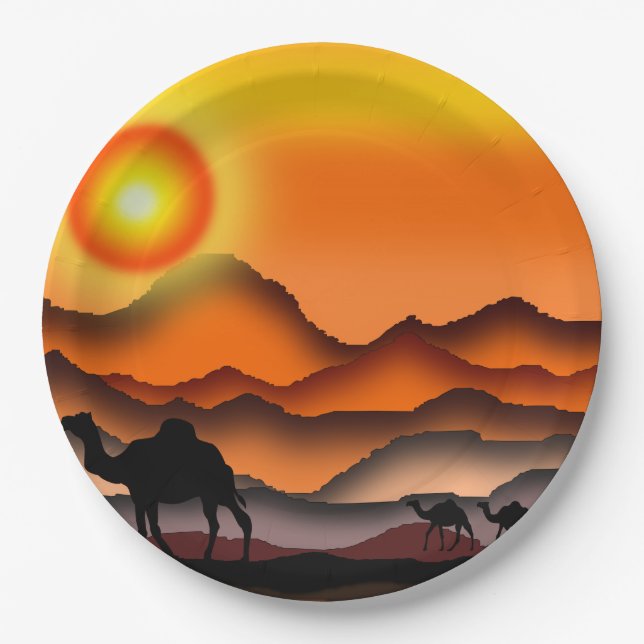 Camels Paper Plate (Front)