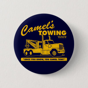 camel's towing company 2 inch round button