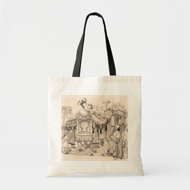 Camels Walking Dressed In Costume Tote Bag (Front)