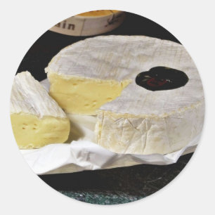 Camembert Cheese Classic Round Sticker