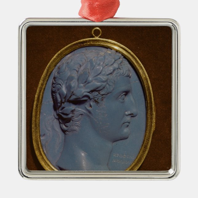 Cameo bearing the profile of Tiberius Metal Ornament (Front)