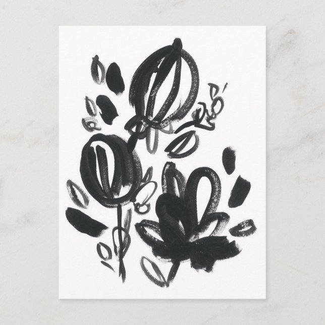 Cameo Bloom - Black and White Postcard (Front)