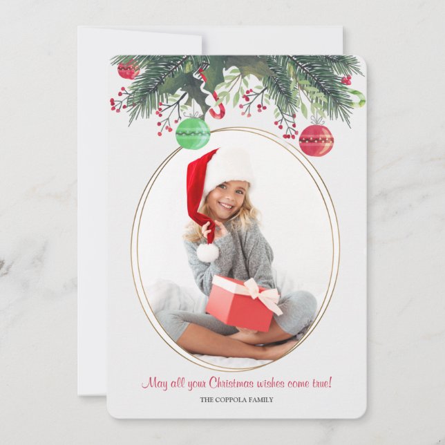 Cameo Christmas Photo Card (Front)