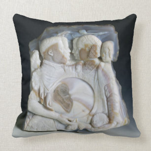 Cameo depicting Cosimo de Medici (1519-74) and his Throw Pillow