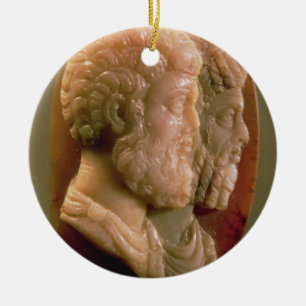 Cameo depicting Marcus Aurelius (121-180) and Luci Ceramic Ornament