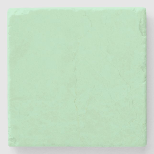 Cameo Green Mint 2015 Colour Trend Template Stone Coaster (Front)