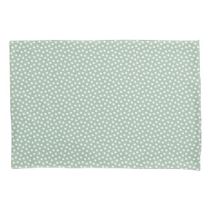 Cameo Green Watercolor Dots  Pillow Case