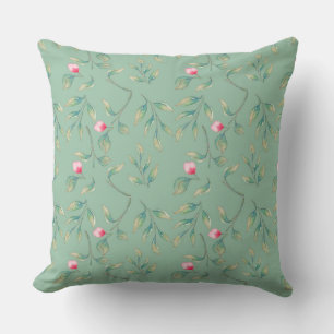 Cameo Green Wedding Keepsake Throw Pillow